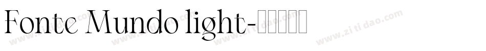 Fonte Mundo light字体转换
